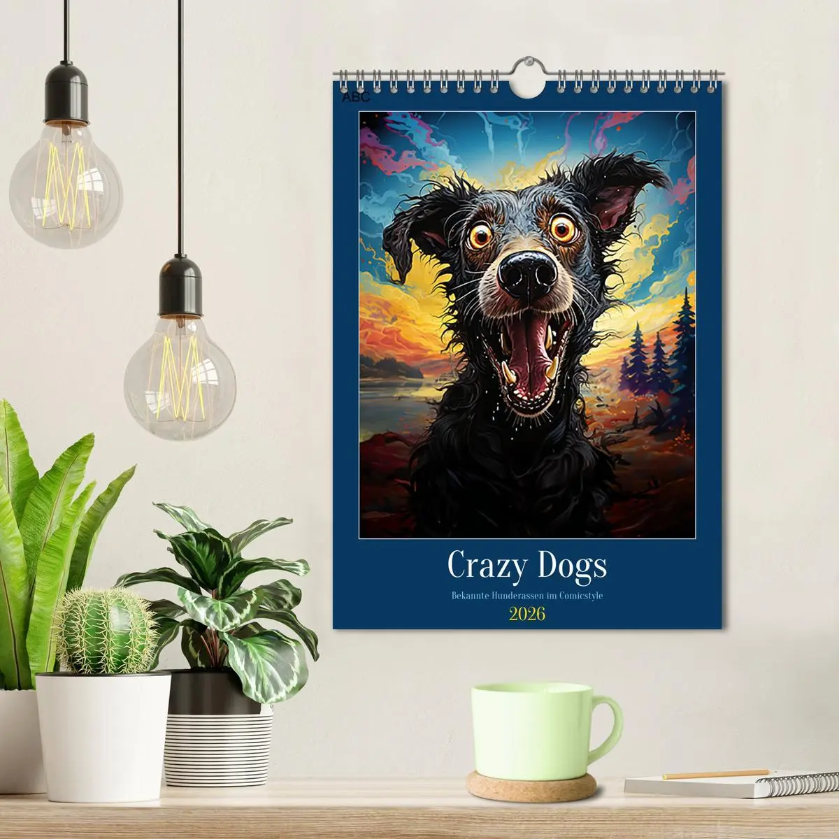 Bild: 9783516295344 | Crazy Dogs Bekannte Hunderassen im Comicstyle (Wandkalender 2026...