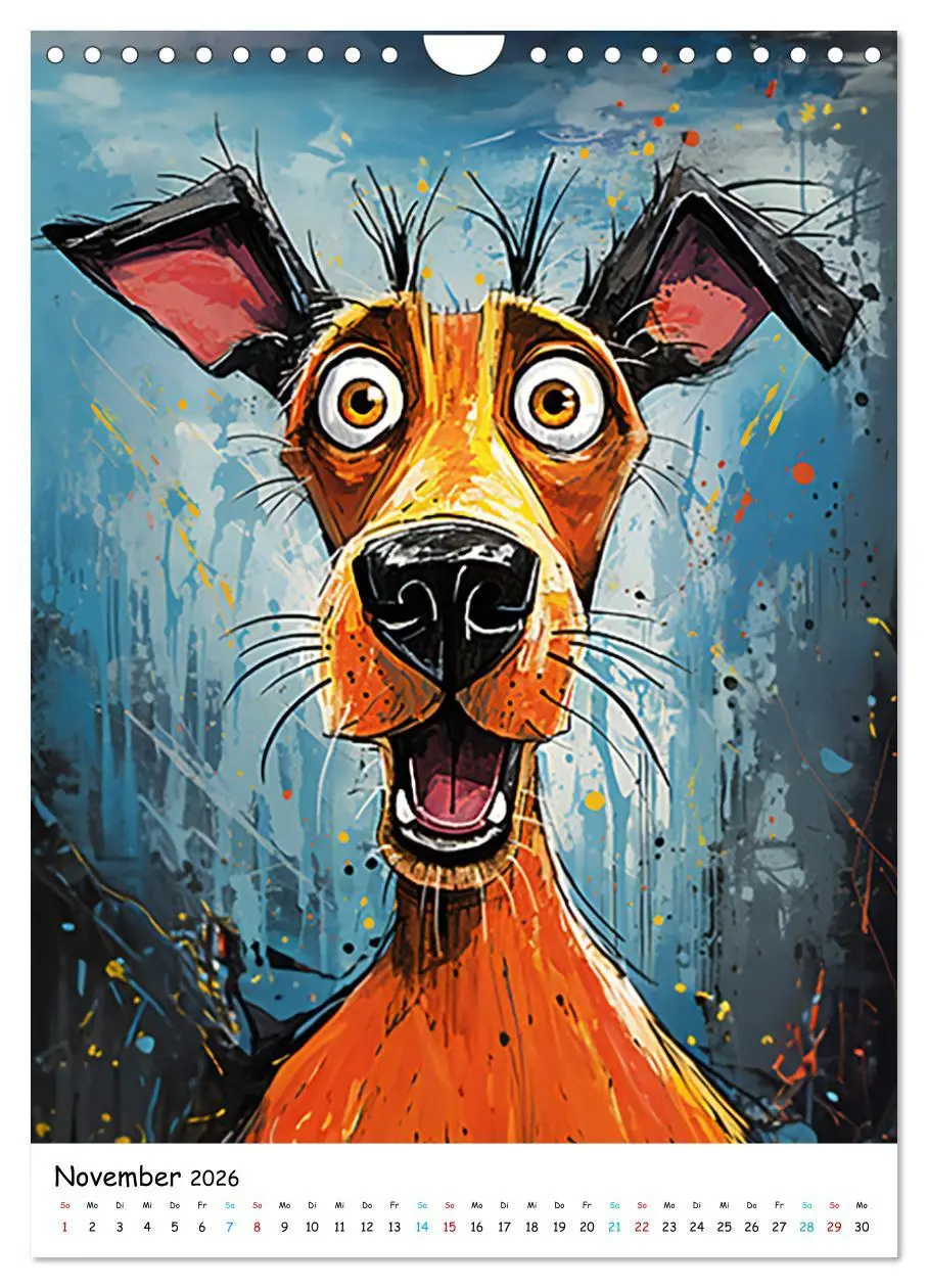 Bild: 9783516295344 | Crazy Dogs Bekannte Hunderassen im Comicstyle (Wandkalender 2026...