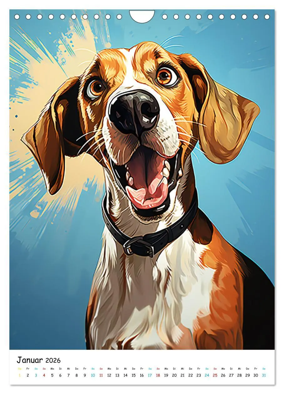 Bild: 9783516295344 | Crazy Dogs Bekannte Hunderassen im Comicstyle (Wandkalender 2026...