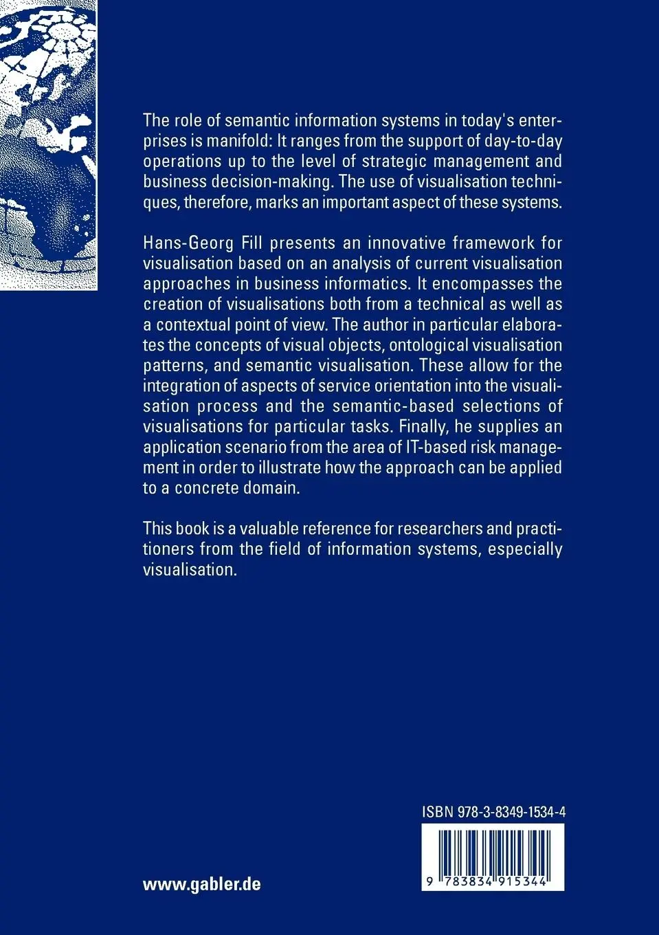 Rückseite: 9783834915344 | Visualisation for Semantic Information Systems | Fill Hans-Georg | xv