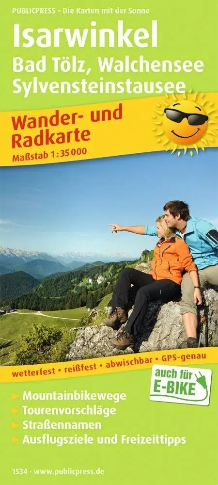 Cover: 9783961325344 | Publicpress Rad- und Wanderkarte Isarwinkel, Bad Tölz, Walchensee,...