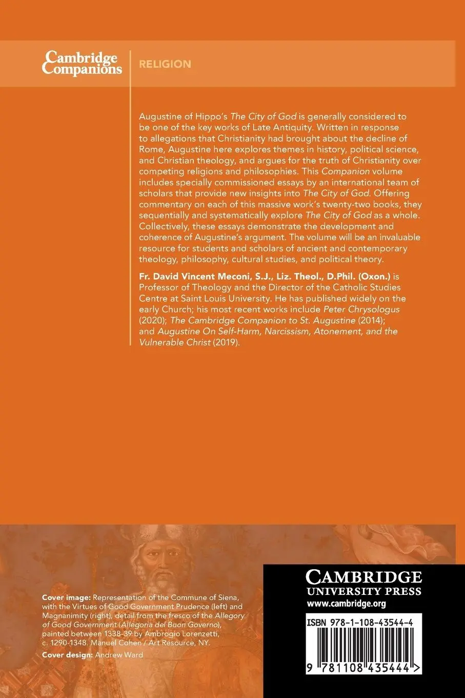 Rückseite: 9781108435444 | The Cambridge Companion to Augustine's City of God | Meconi | Buch