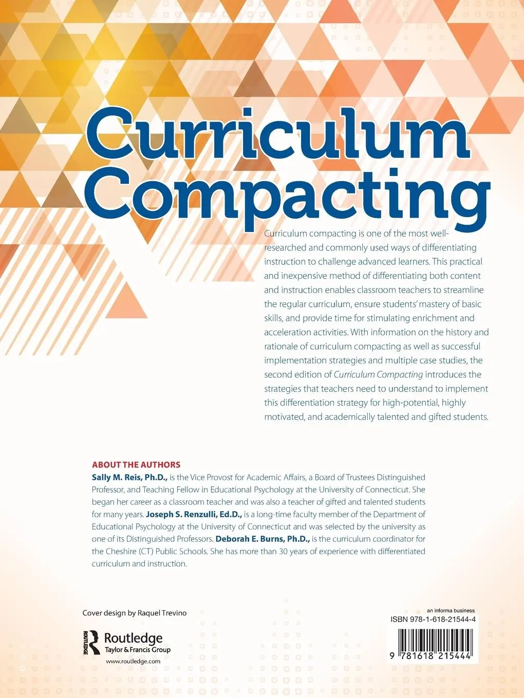 Rückseite: 9781618215444 | Curriculum Compacting | Sally M. Reis (u. a.) | Taschenbuch | Englisch