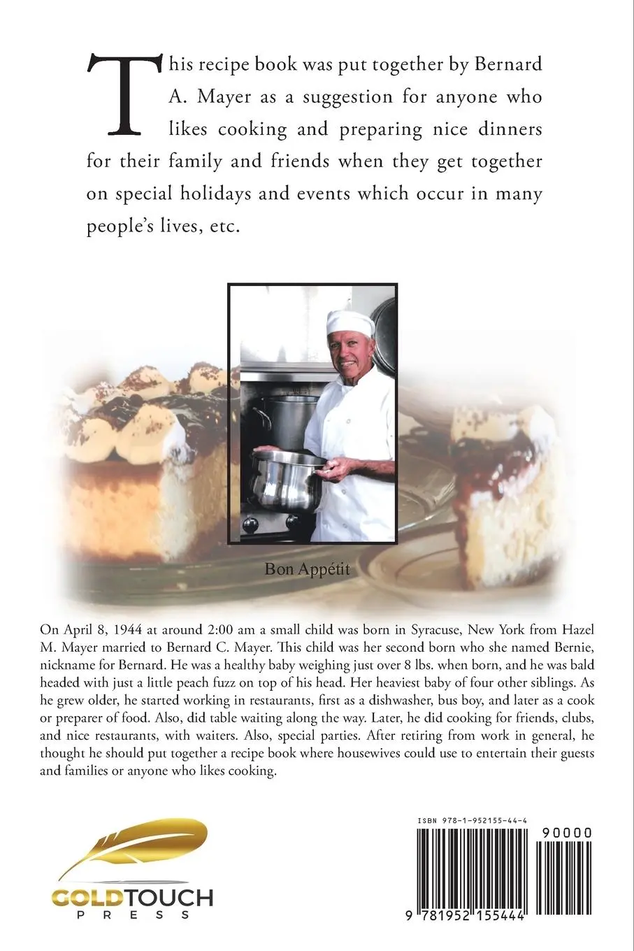 Rückseite: 9781952155444 | Fine Dining at Home By Chef Bernard | Bernard A. Mayer | Taschenbuch