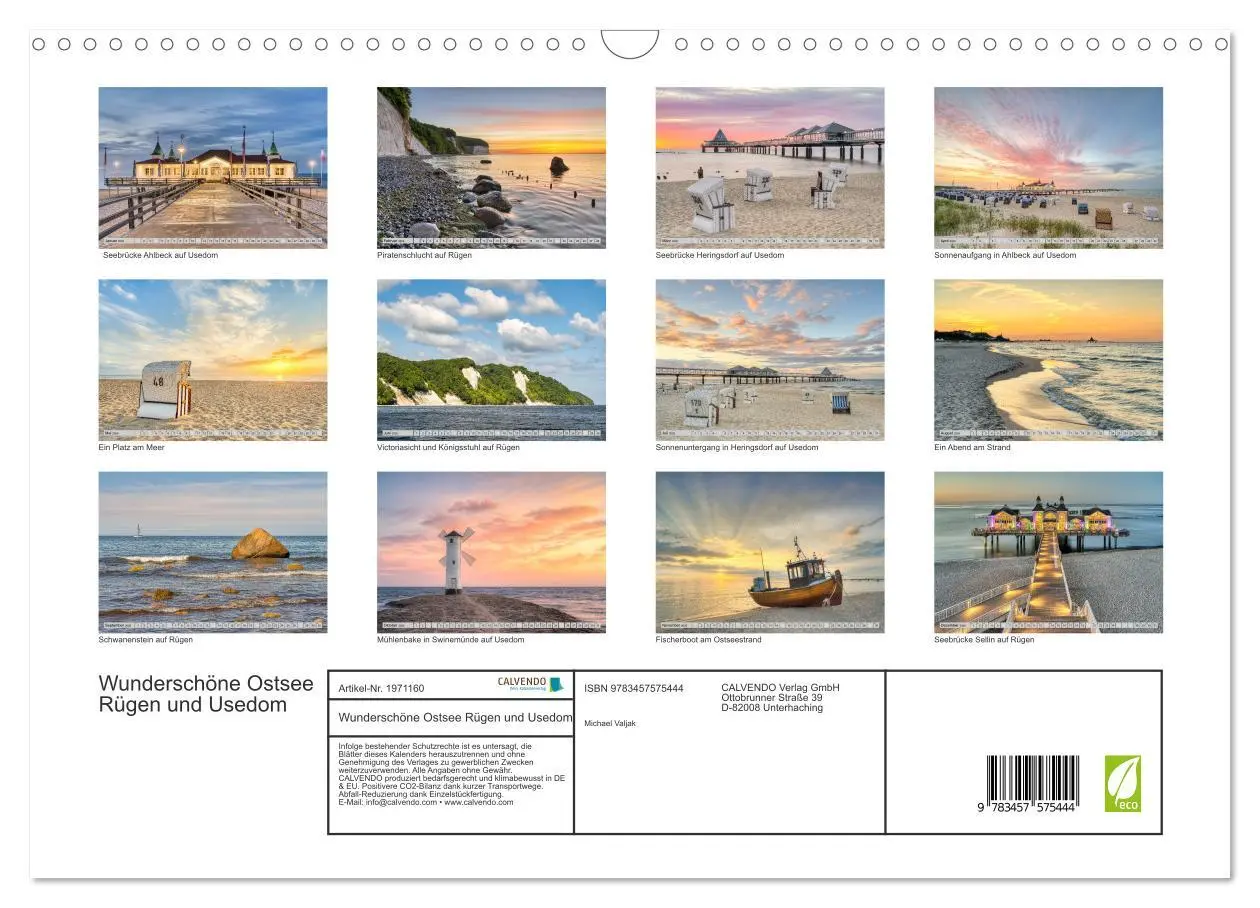 Bild: 9783457575444 | Wunderschöne Ostsee Rügen und Usedom (Wandkalender 2026 DIN A3...