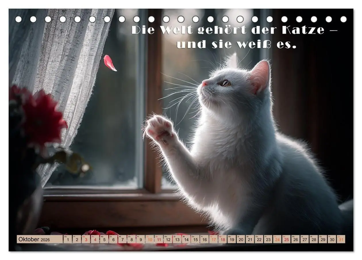 Bild: 9783516665444 | Miau-velous Pfotenpoesie (Tischkalender 2026 DIN A5 quer), CALVENDO...