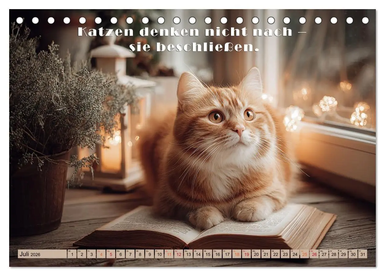 Bild: 9783516665444 | Miau-velous Pfotenpoesie (Tischkalender 2026 DIN A5 quer), CALVENDO...
