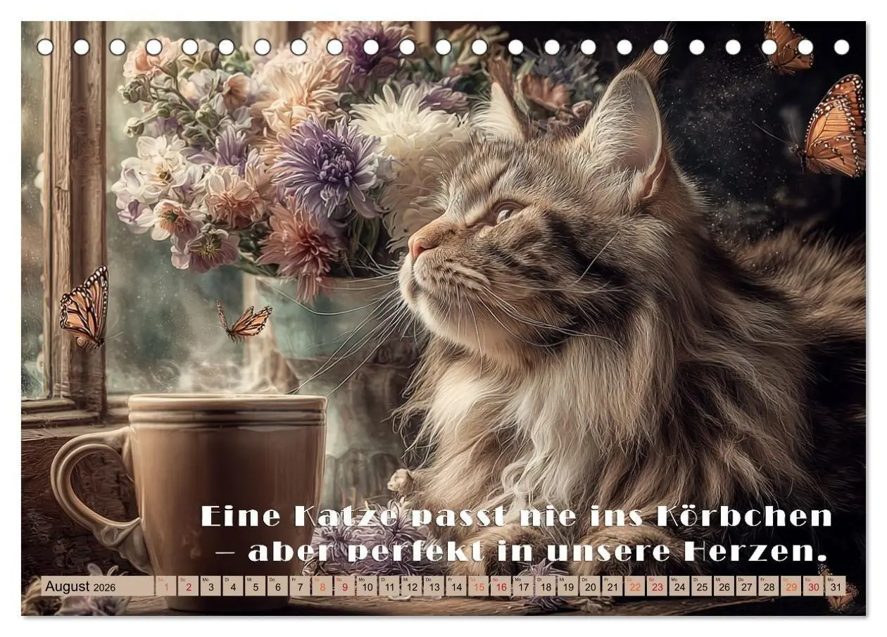Bild: 9783516665444 | Miau-velous Pfotenpoesie (Tischkalender 2026 DIN A5 quer), CALVENDO...