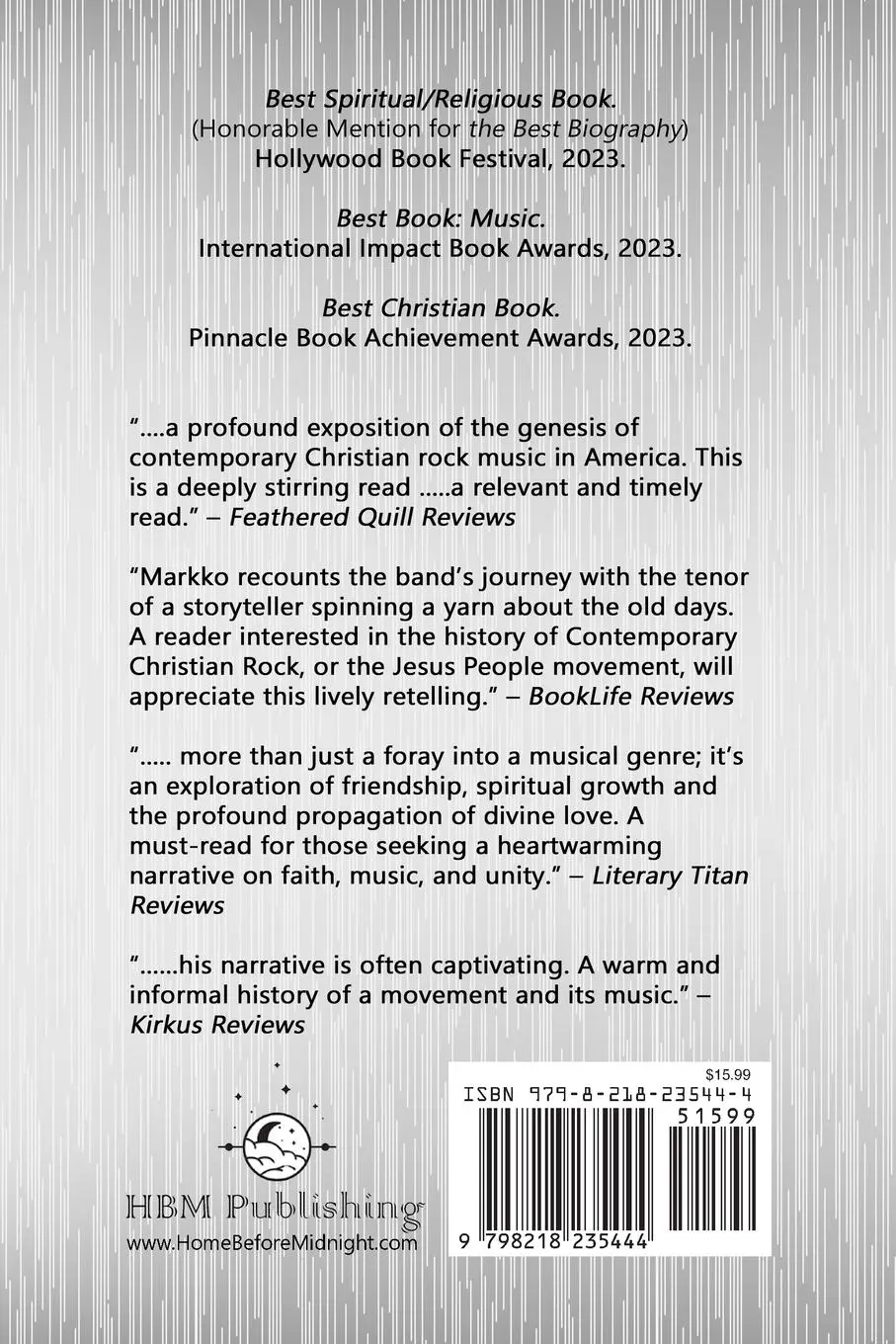 Rückseite: 9798218235444 | Genesis of a Genre | The Birth of Christian Rock | Joe Markko | Buch