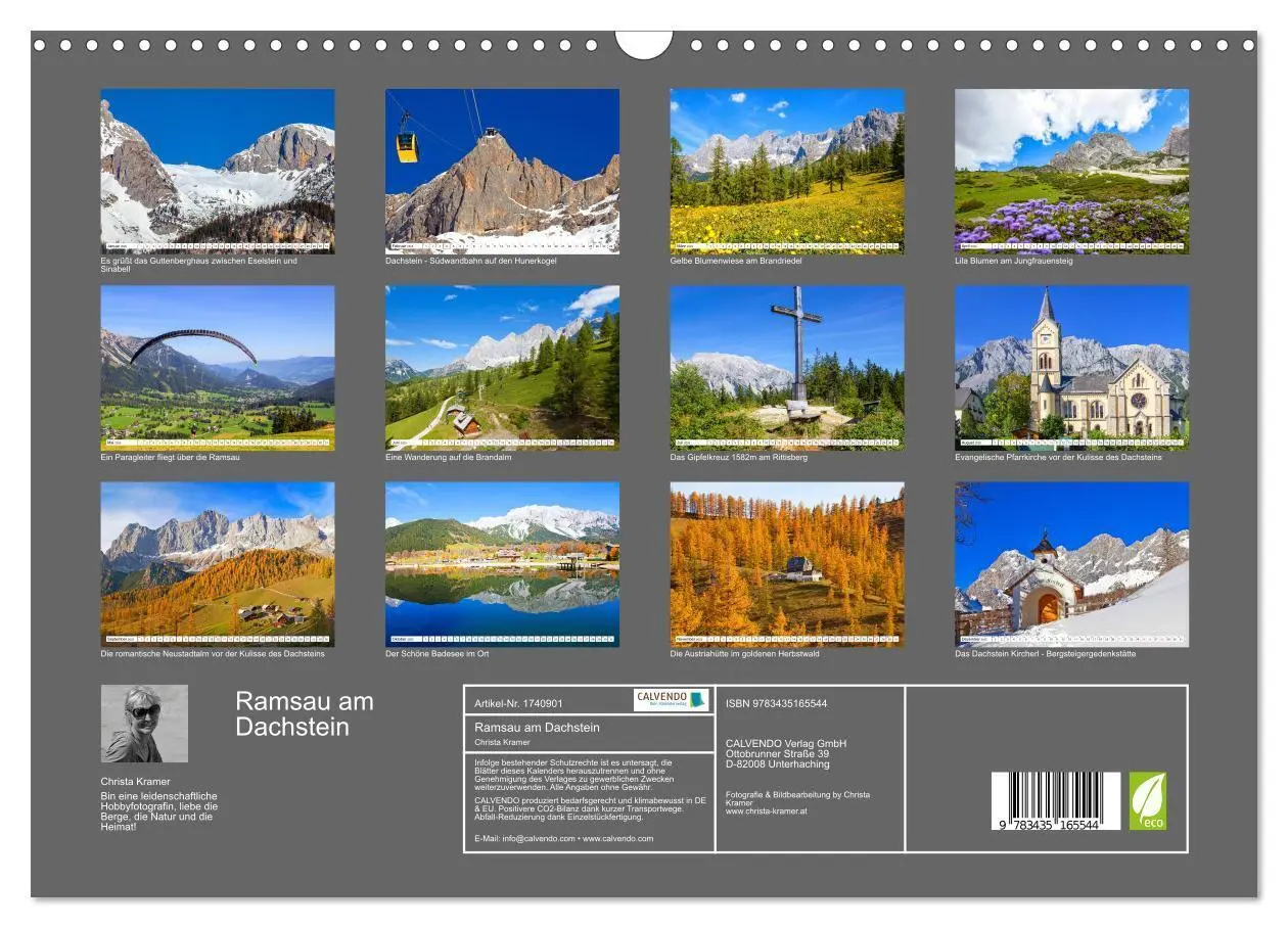 Bild: 9783435165544 | Ramsau am Dachstein (Wandkalender 2025 DIN A3 quer), CALVENDO...