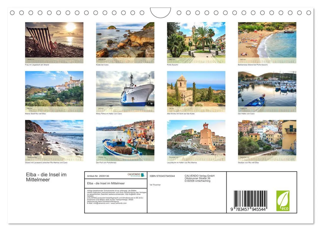 Bild: 9783457945544 | Elba - die Insel im Mittelmeer (Wandkalender 2026 DIN A4 quer),...