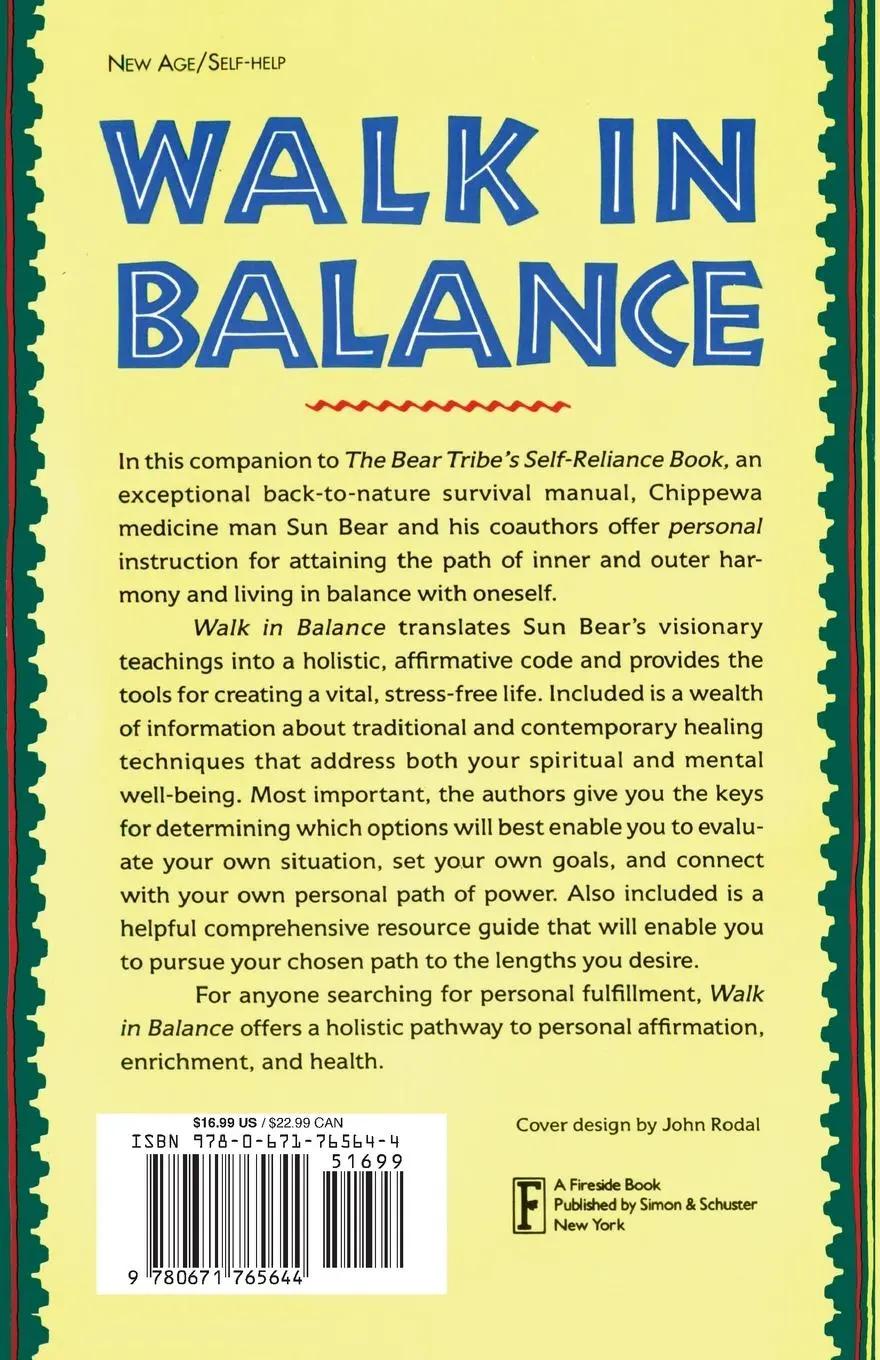 Rückseite: 9780671765644 | Walk in Balance | Sun Bear (u. a.) | Taschenbuch | No Series | 1989
