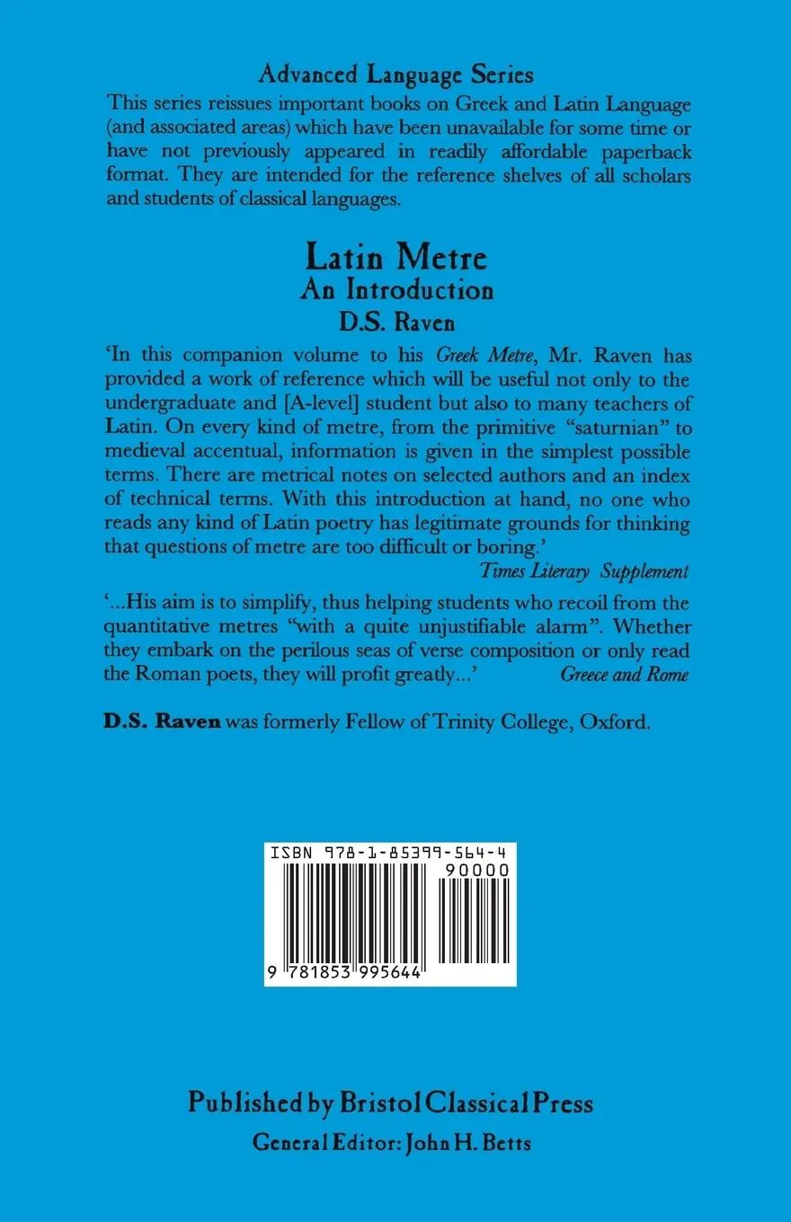Rückseite: 9781853995644 | Latin Metre | D. S. Raven (u. a.) | Taschenbuch | Englisch | 2013