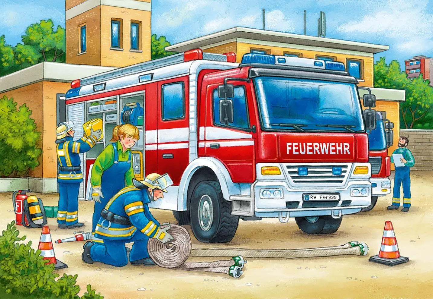 Bild: 4005556075744 | Polizei und Feuerwehr. Puzzle 2 X 12 Teile | Spiel | 7574 | Deutsch