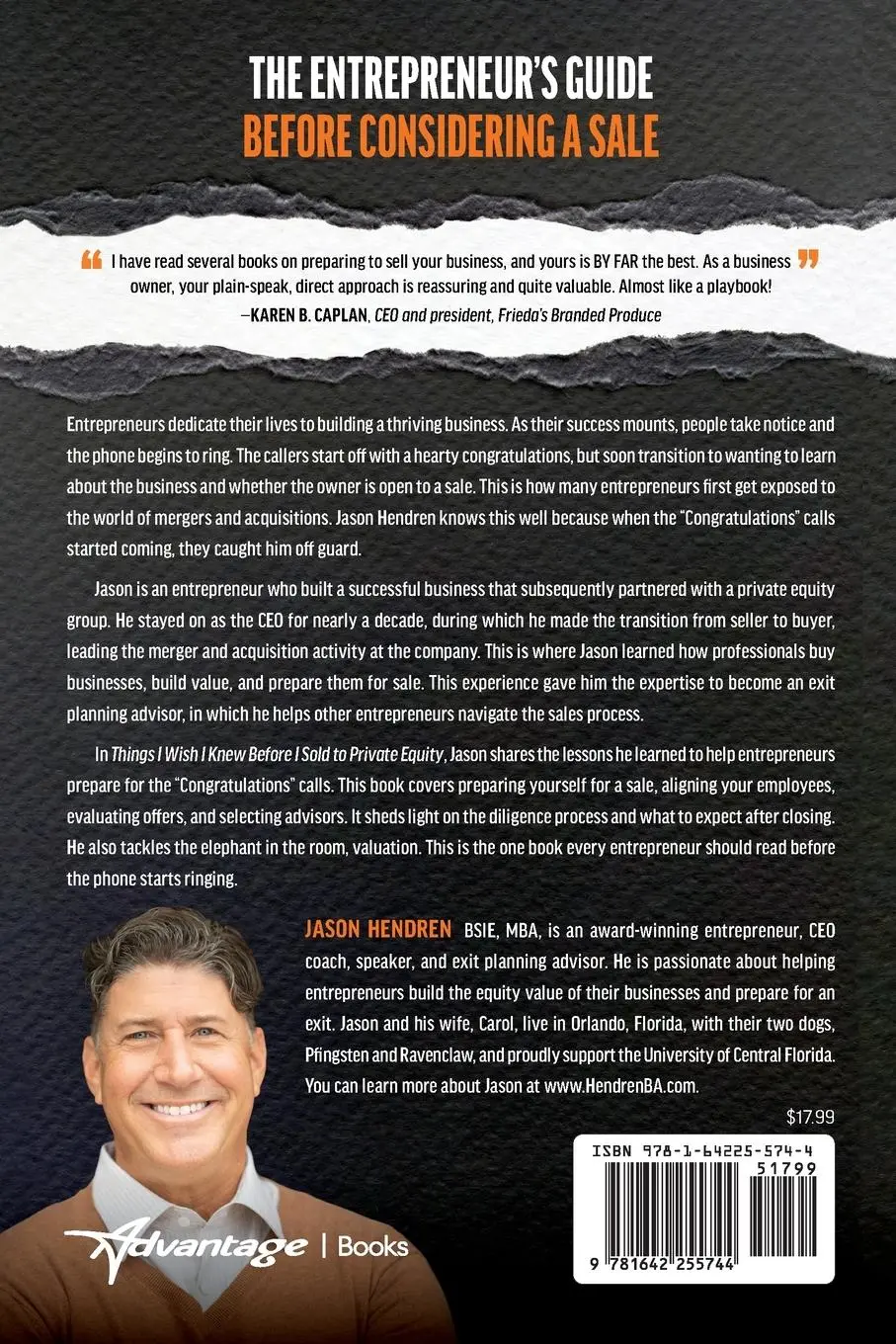 Rückseite: 9781642255744 | Things I Wish I Knew Before I Sold to Private Equity | Jason Hendren