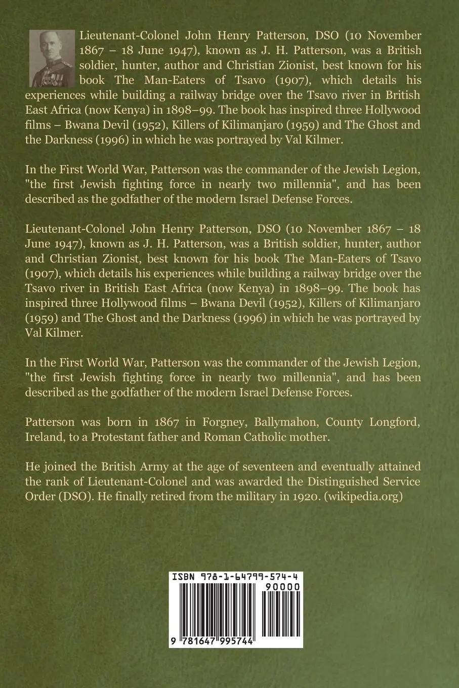 Rückseite: 9781647995744 | The Man-Eaters of Tsavo, and Other East African Adventures | Patterson