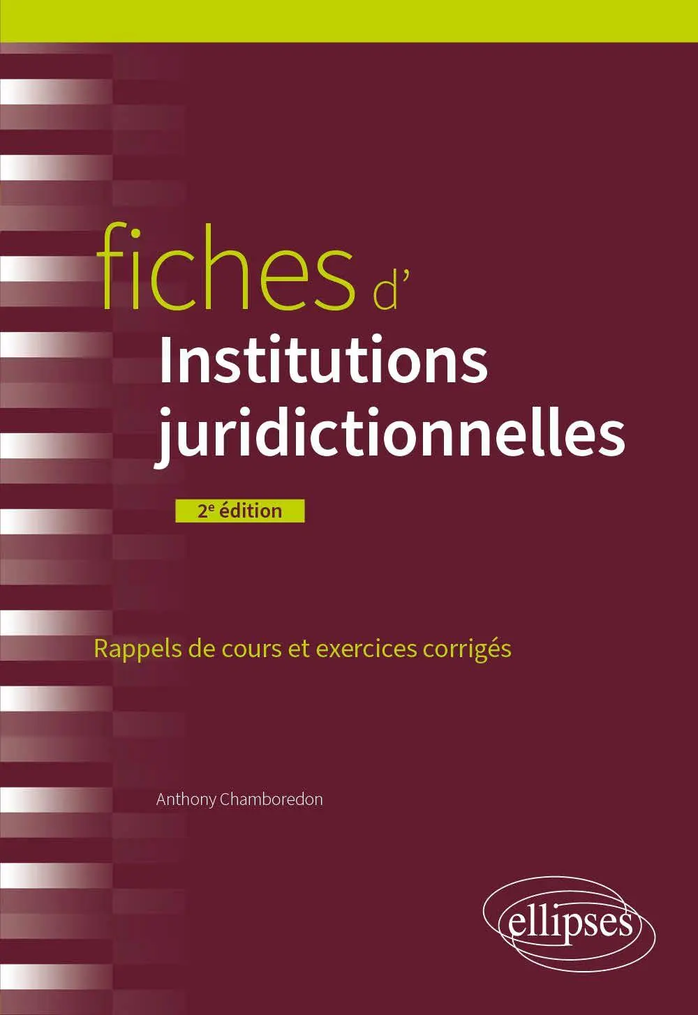 Cover: 9782340105744 | Fiches d'Institutions juridictionnelles | Anthony Chamboredon | Buch
