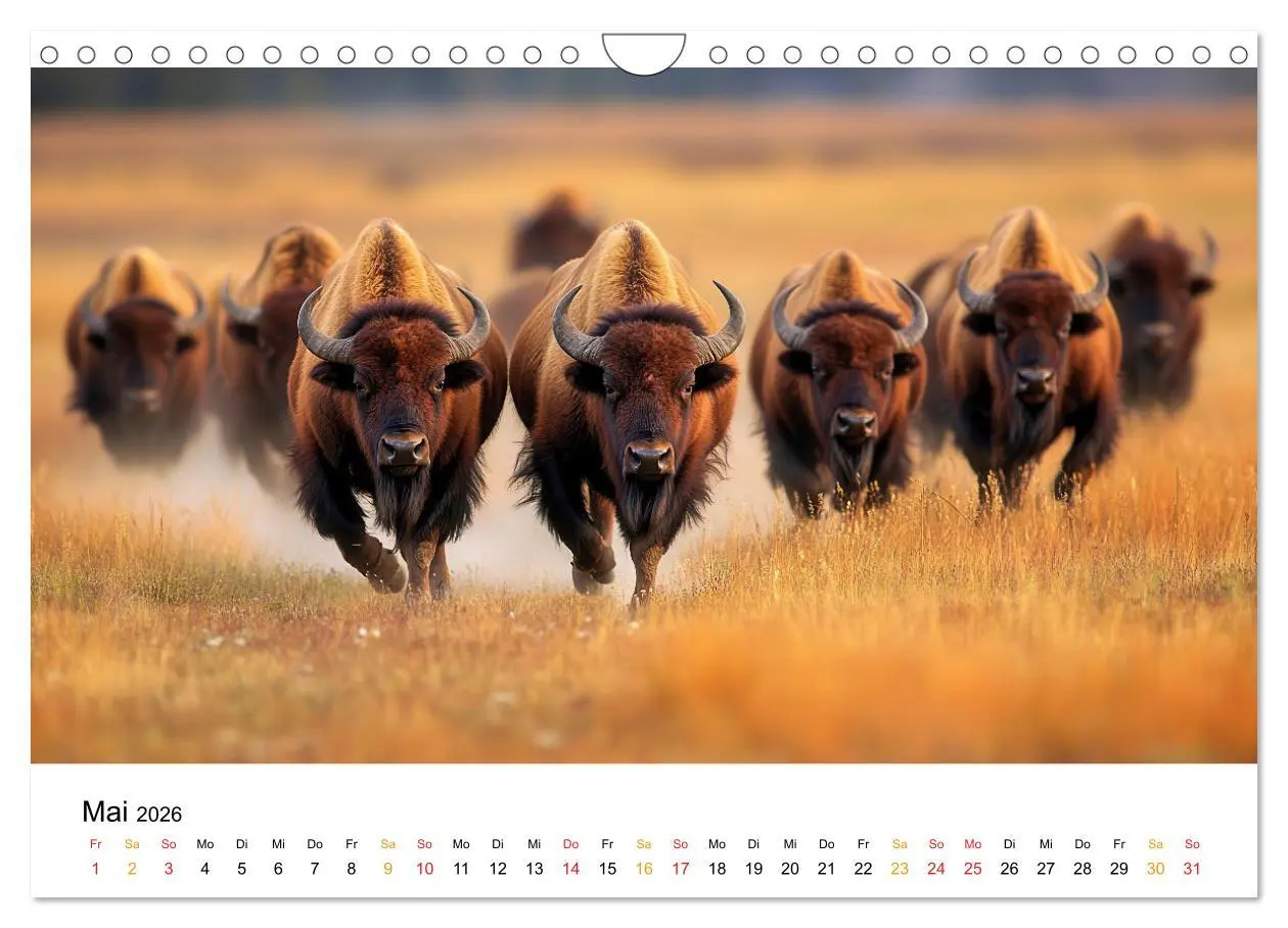 Bild: 9783457305744 | Büffel - Ikonen der Wildnis (Wandkalender 2026 DIN A4 quer),...