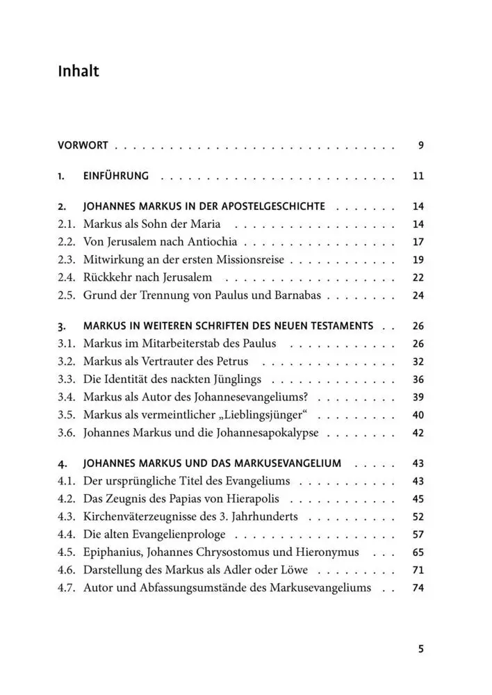 Bild: 9783460035744 | Der Evangelist Markus | SBS 257 Historische Konturen -Altkirchliche