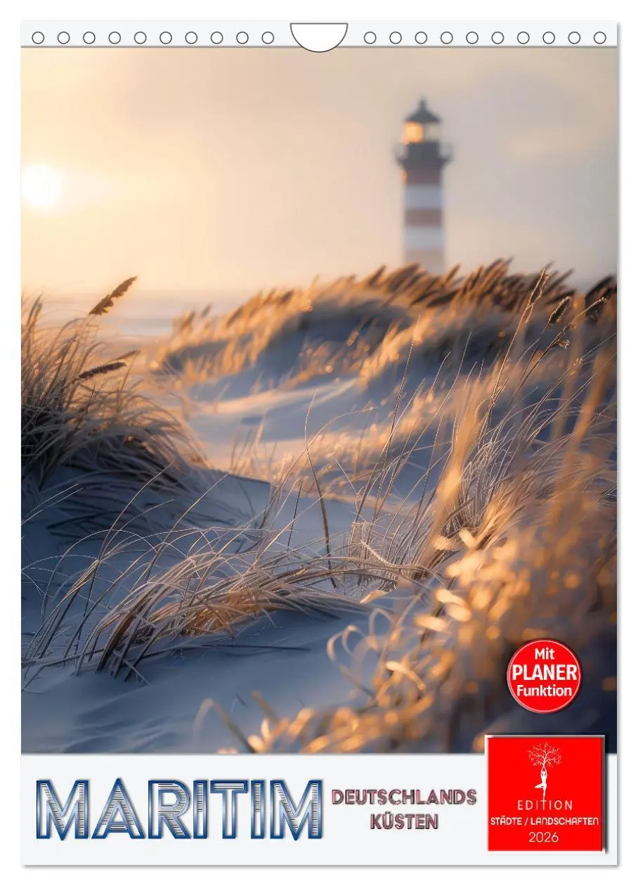 Cover: 9783516255744 | Maritim, Deutschlands Küsten (Wandkalender 2026 DIN A4 hoch),...