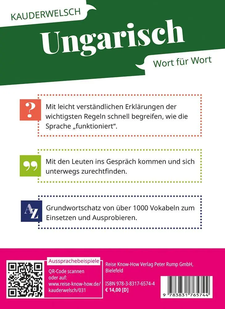 Bild: 9783831765744 | Reise Know-How Sprachführer Ungarisch - Wort für Wort | Pia Simig