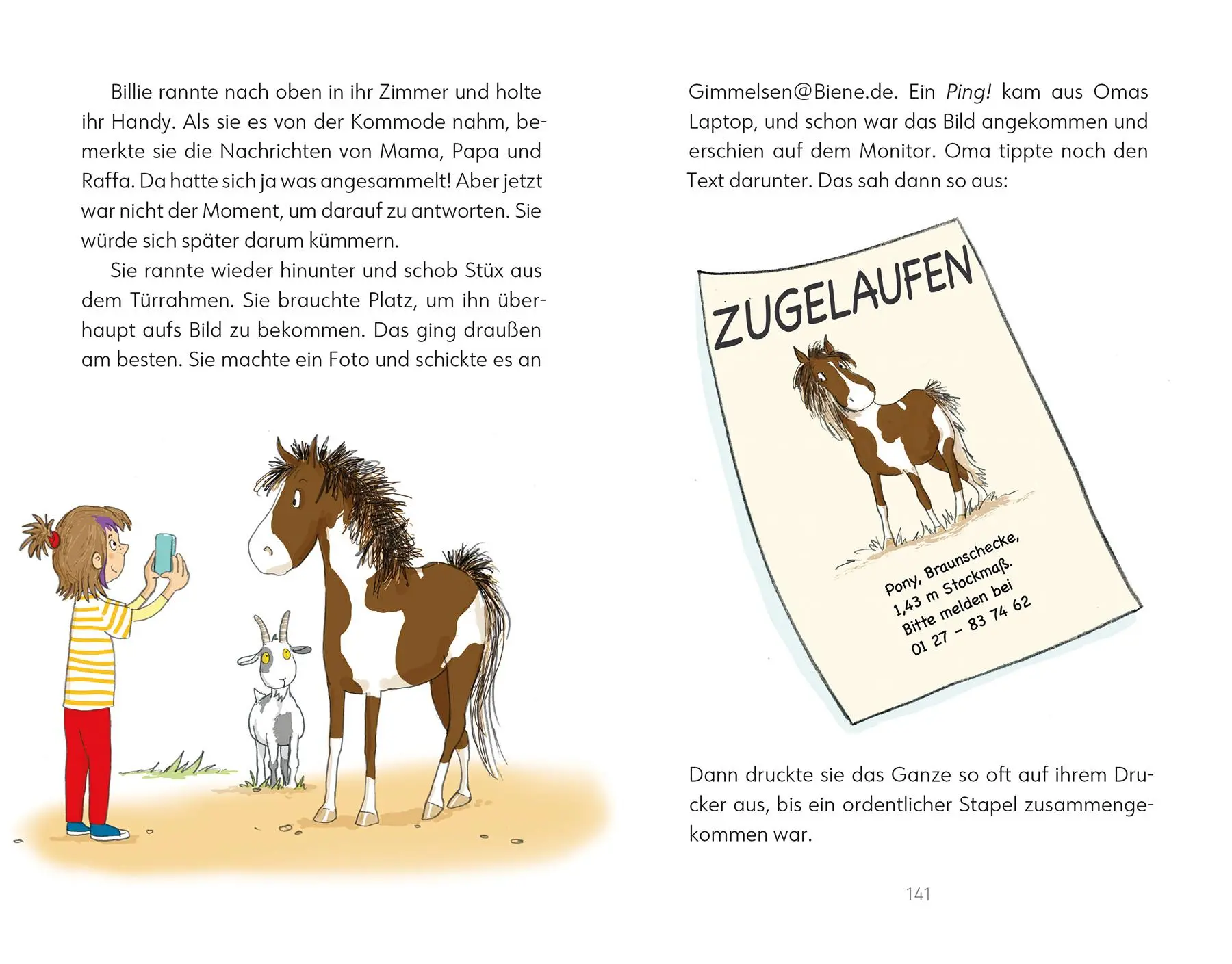 Bild: 9783833745744 | Billie und Stüx 01 - Ein Pony fällt vom Himmel | Dorothée Böhlke