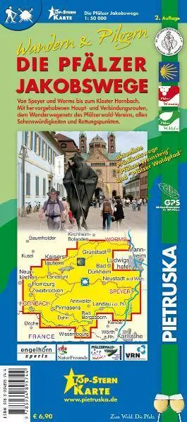 Cover: 9783934895744 | Die Pfälzer Jakobswege, Wanderkarte | (Land-)Karte | Deutsch | 2010