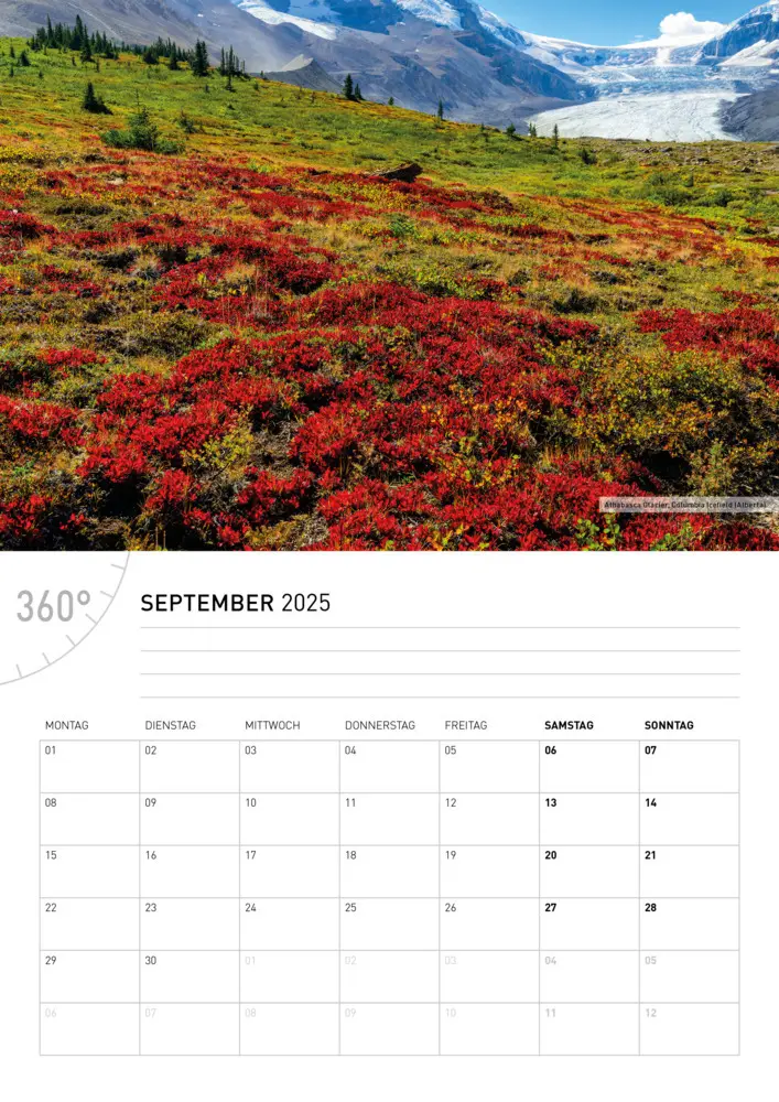 Bild: 9783968555744 | 360° Kanada - Der Westen Broschürenkalender 2025 | Christian Heeb