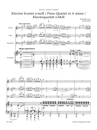 Bild: 9790260105744 | Klavierquartett a-Moll op. 1 / Klavírní kvartet a-moll op. 1,...