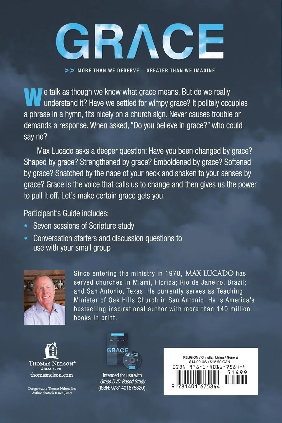 Rückseite: 9781401675844 | Grace Participant's Guide | Max Lucado | Taschenbuch | Englisch | 2012