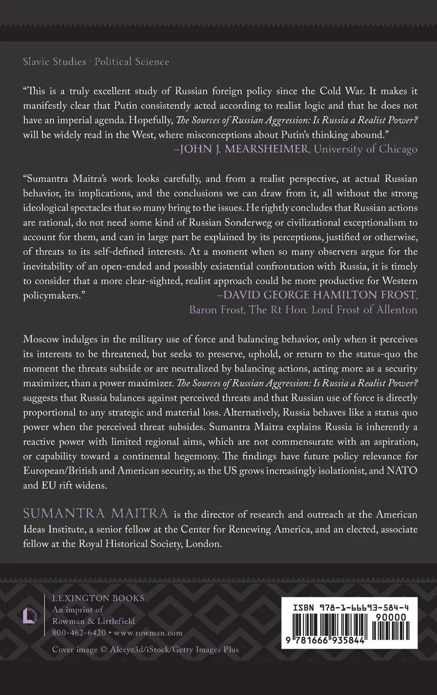 Rückseite: 9781666935844 | The Sources of Russian Aggression | Is Russia a Realist Power? | Buch