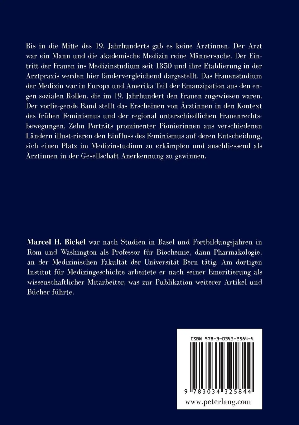 Rückseite: 9783034325844 | Die ersten Ärztinnen in Europa und Amerika und der frühe Feminismus...