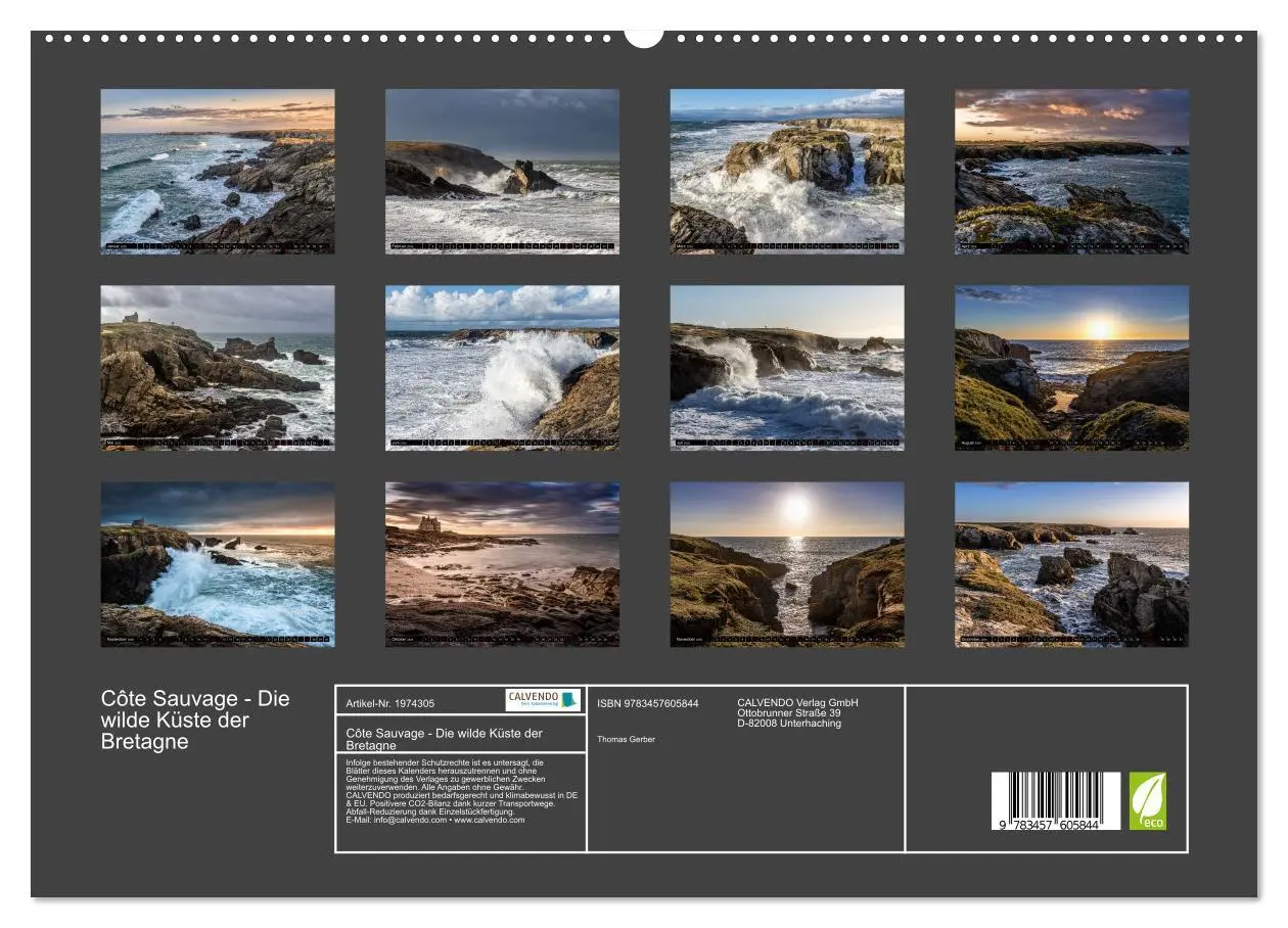 Bild: 9783457605844 | Côte Sauvage - Die wilde Küste der Bretagne (Wandkalender 2026 DIN...