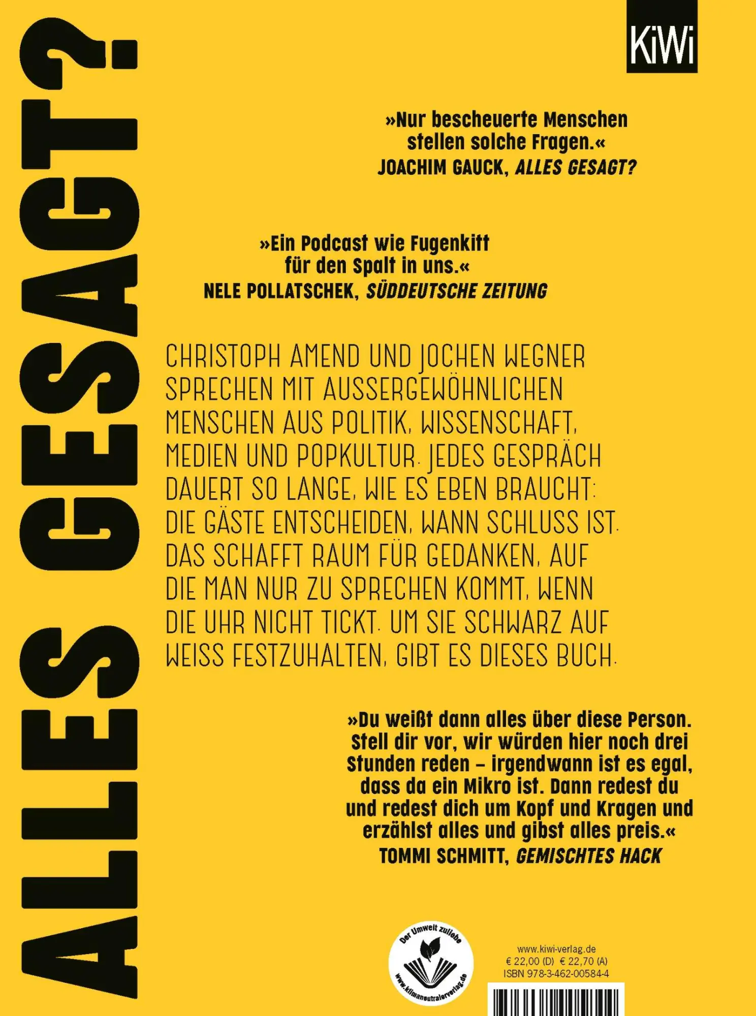 Rückseite: 9783462005844 | Alles gesagt? | Die besten Gespräche aus dem ZEIT-Podcast | Buch
