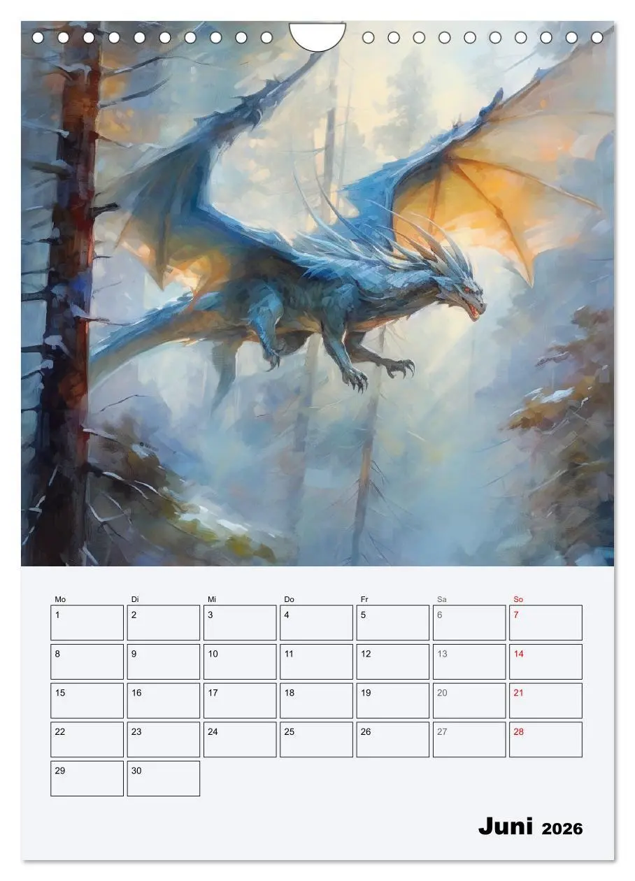 Bild: 9783516315844 | Drachenland. Gefürchtete Fabelwesen im Gotik-Stil (Wandkalender...