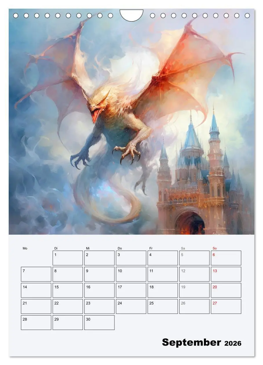 Bild: 9783516315844 | Drachenland. Gefürchtete Fabelwesen im Gotik-Stil (Wandkalender...