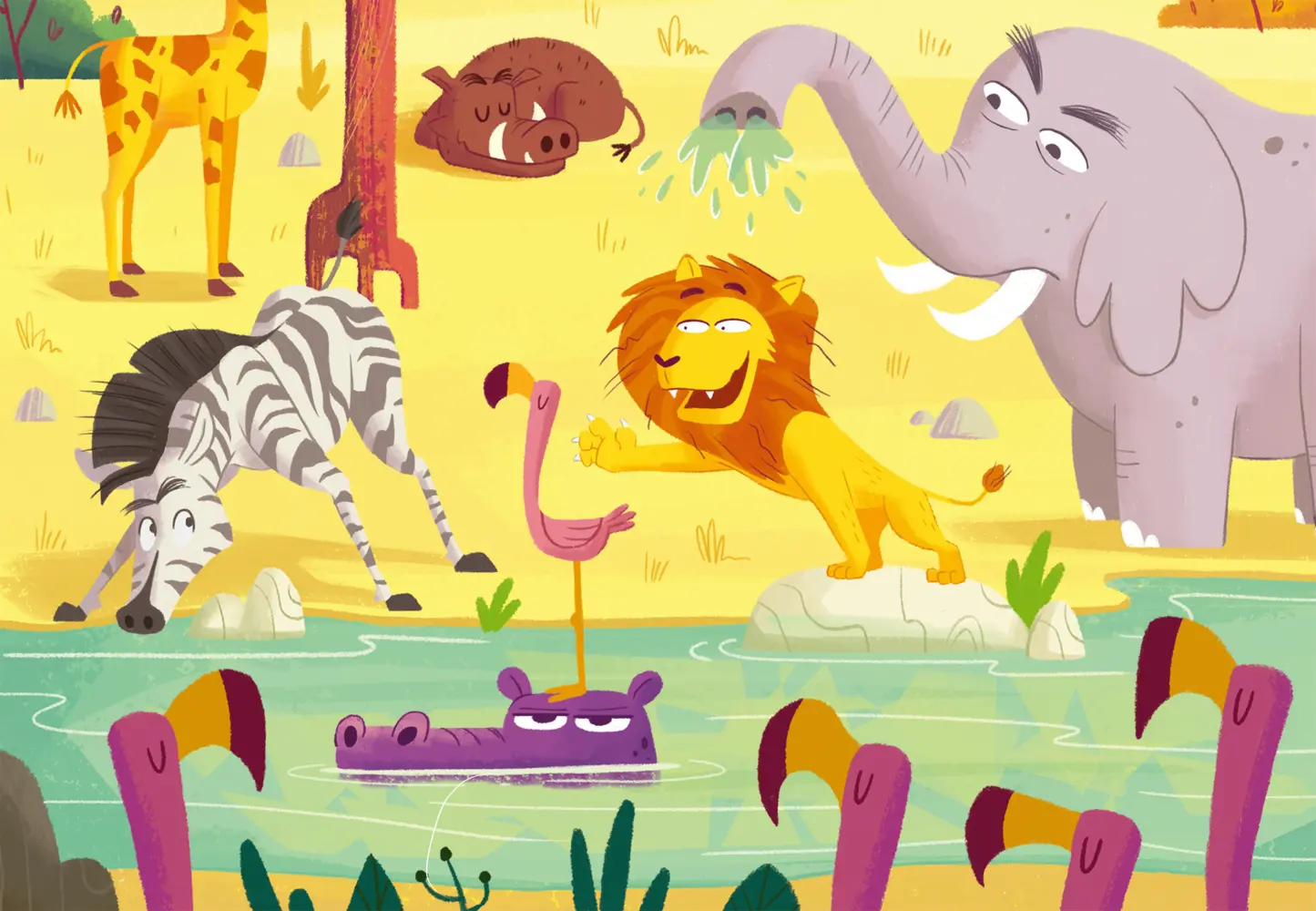Cover: 4005556055944 | Ravensburger Kinderpuzzle Puzzle&amp;Play 05594 - Safari-Zeit - 2x24...