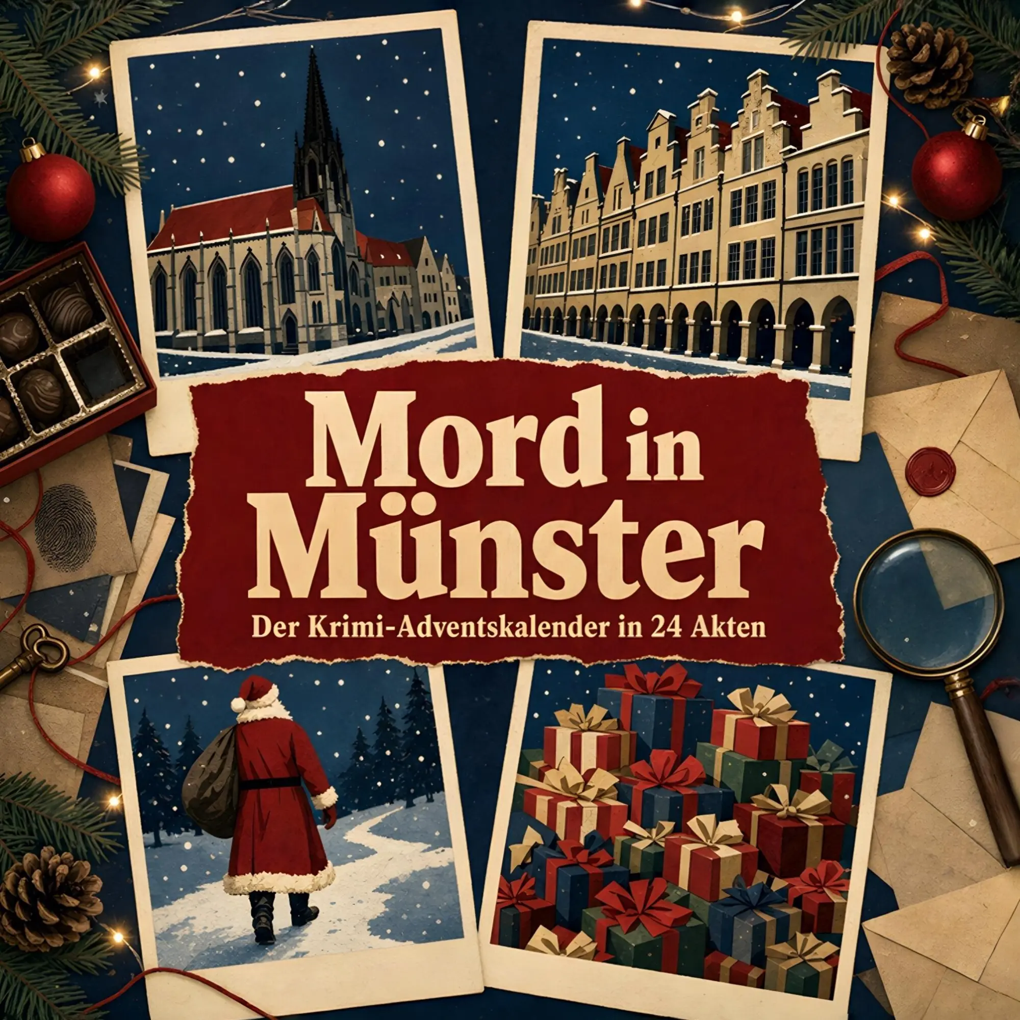 Cover: 9783696115944 | Mord in Münster | Der Krimi-Adventskalender in 24 Akten | Lucy Bauer