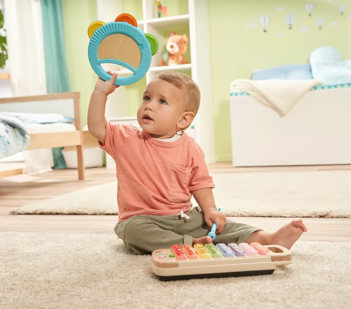 Bild: 3417766156044 | Interaktives Holz-Xylofon mit Tamburin | 80-615604 | 2022 | Vtech