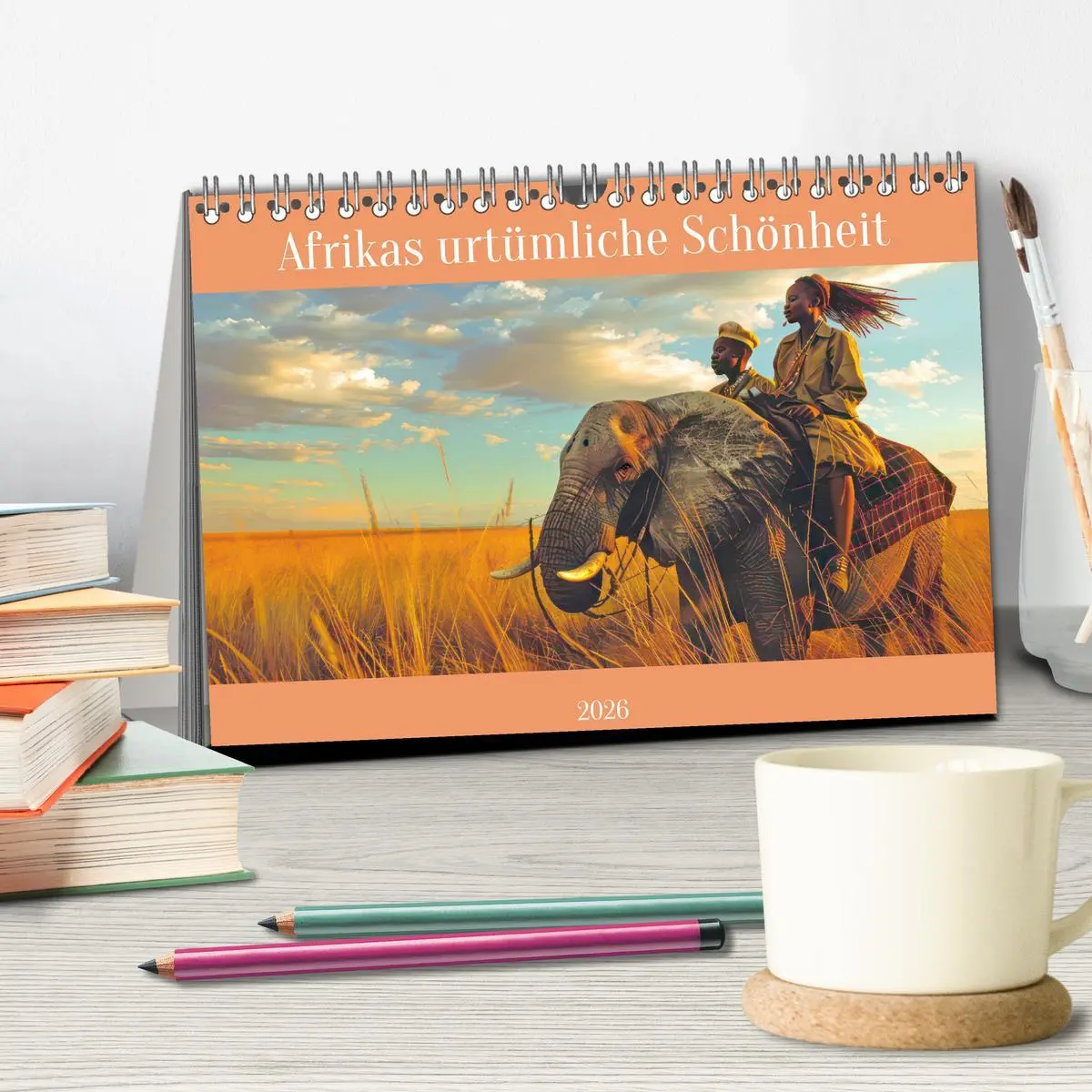 Bild: 9783457416044 | Afrikas urtümliche Schönheit (Tischkalender 2026 DIN A5 quer),...