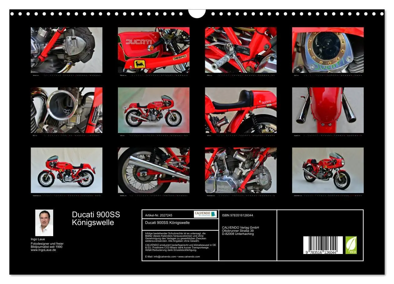 Bild: 9783516126044 | Ducati 900SS Königswelle (Wandkalender 2026 DIN A3 quer), CALVENDO...