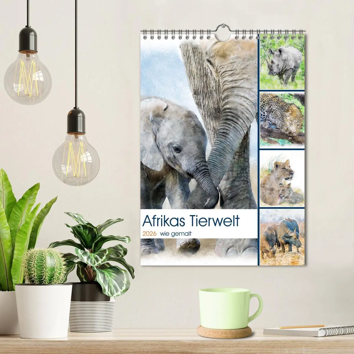 Bild: 9783516366044 | Afrikas Tierwelt - wie gemalt (Wandkalender 2026 DIN A4 hoch),...