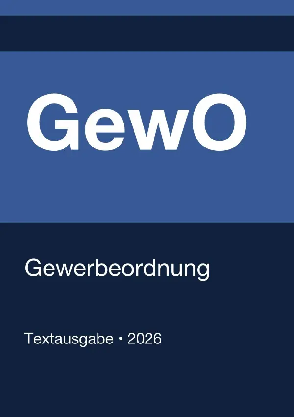 Cover: 9783565186044 | GewO - Gewerbeordnung (Deutschland) 2026 | Gesetze24 Deutschland
