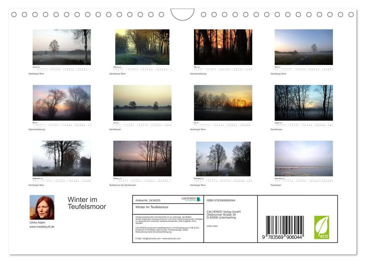 Bild: 9783569906044 | Winter im Teufelsmoor (Wandkalender 2027 DIN A4 quer), CALVENDO...