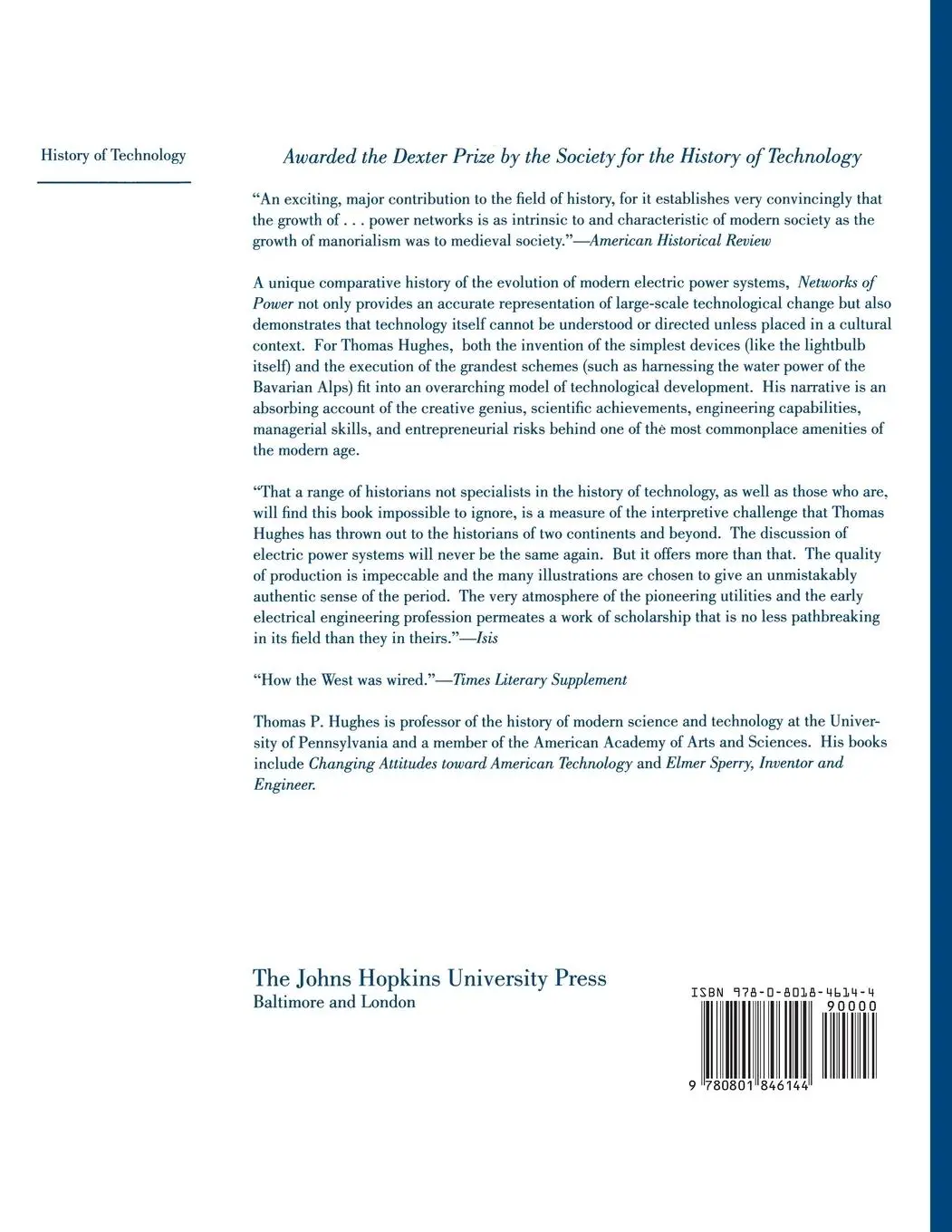 Rückseite: 9780801846144 | Networks of Power | Thomas Parker Hughes | Taschenbuch | Paperback