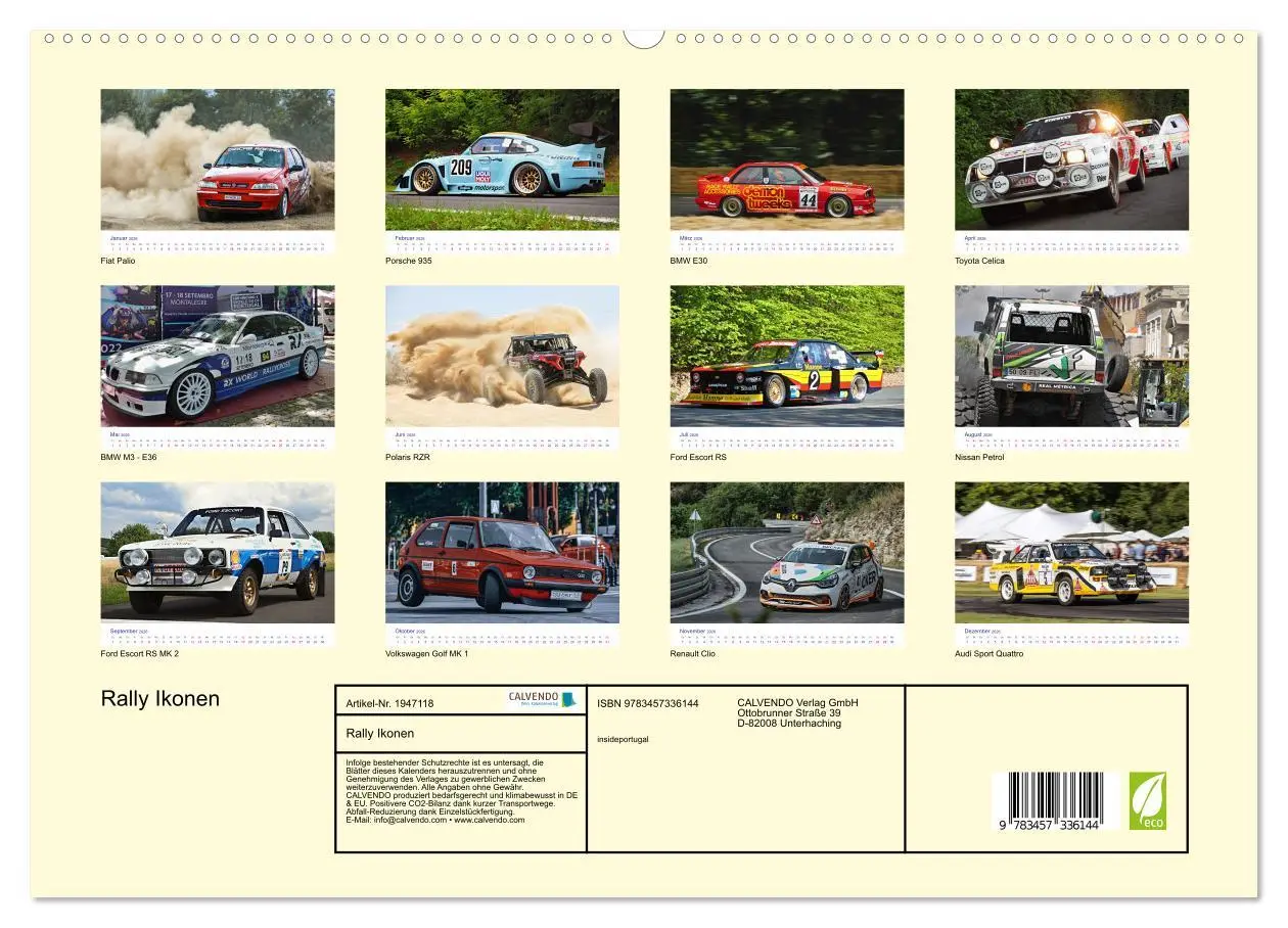 Bild: 9783457336144 | Rally Ikonen (hochwertiger Premium Wandkalender 2026 DIN A2 quer),...