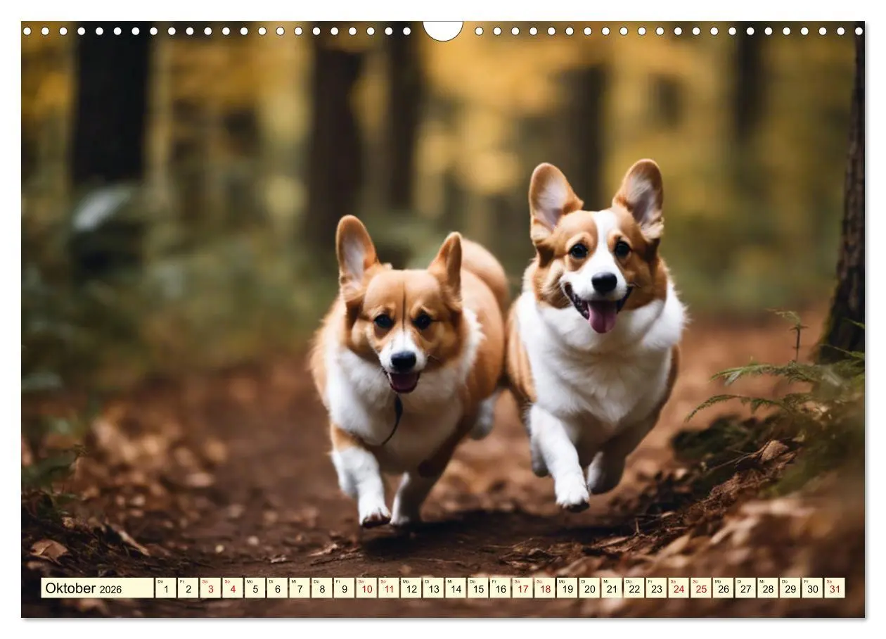 Bild: 9783457406144 | Welsh Corgi Pembroke (Wandkalender 2026 DIN A3 quer), CALVENDO...