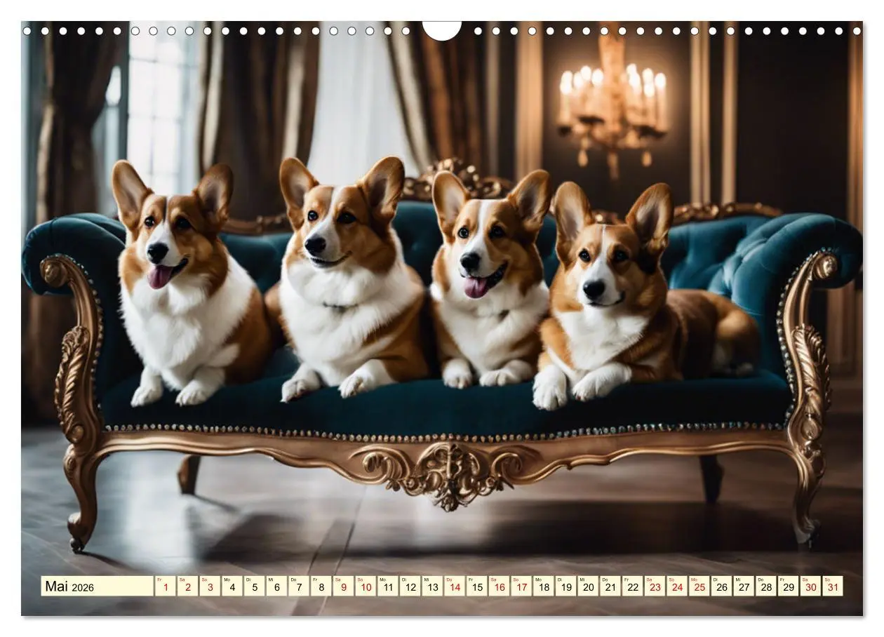 Bild: 9783457406144 | Welsh Corgi Pembroke (Wandkalender 2026 DIN A3 quer), CALVENDO...