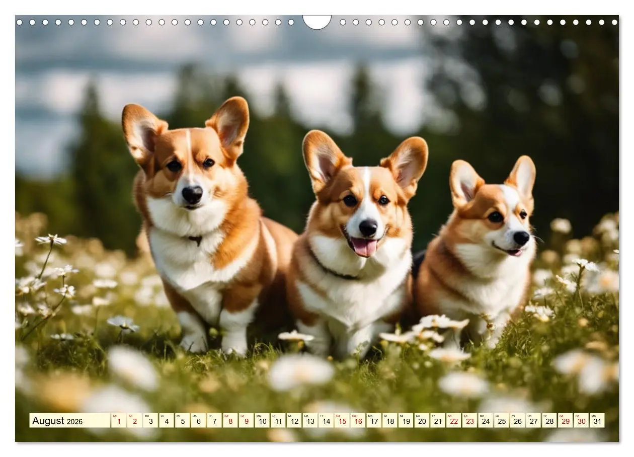 Bild: 9783457406144 | Welsh Corgi Pembroke (Wandkalender 2026 DIN A3 quer), CALVENDO...