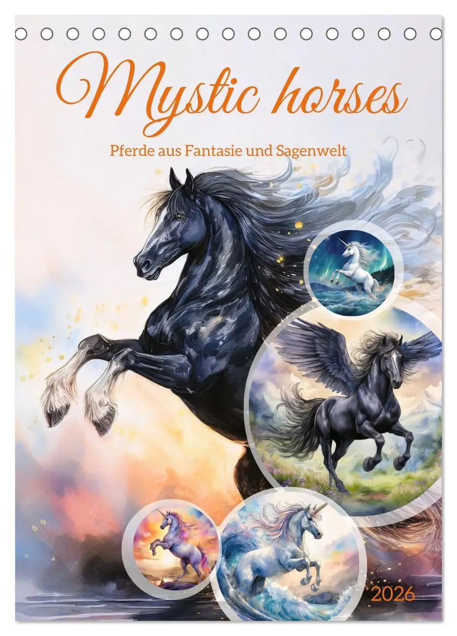 Cover: 9783457646144 | Mystic horses - Pferde aus Fantasie und Sagenwelt (Tischkalender...